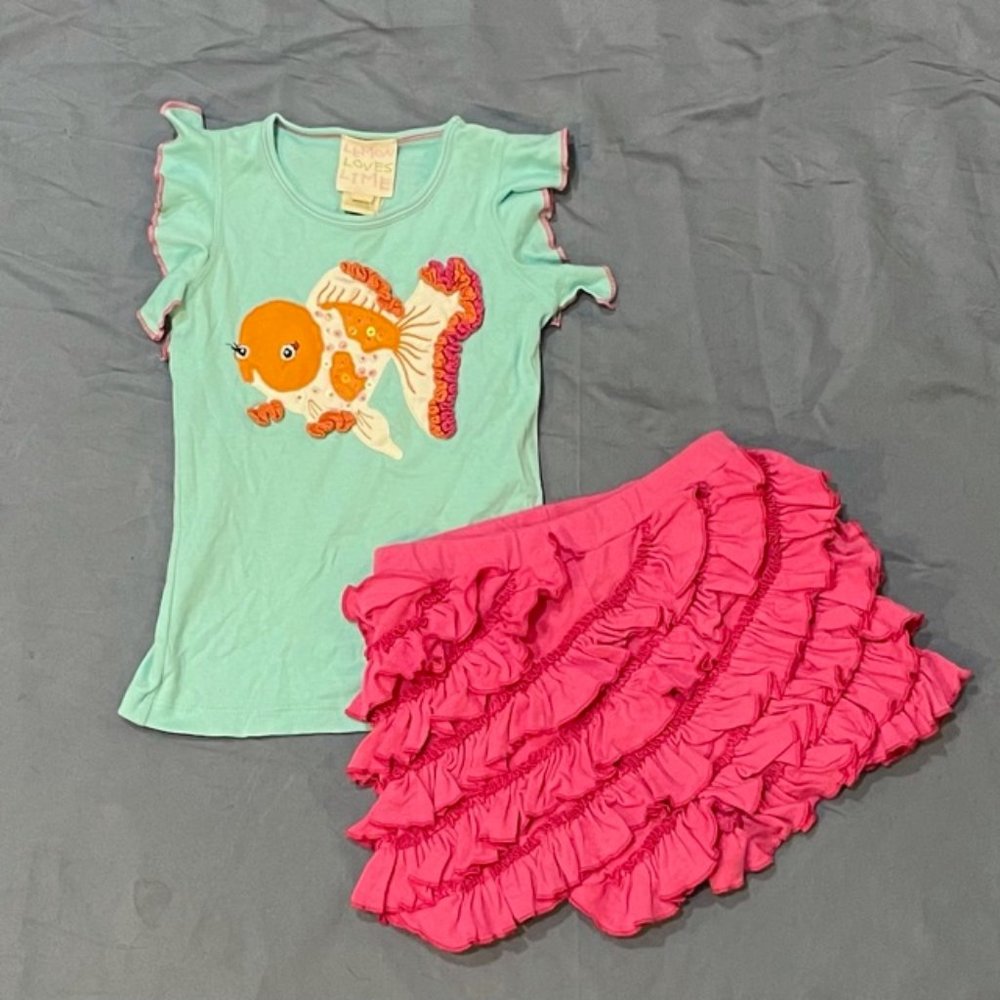 Lemon Loves Lime 2 pc set w/ Rhumba shorts sz 6/7